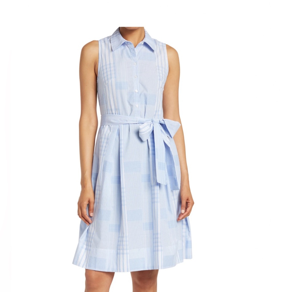 Tommy Hilfiger Fit and Flare Sleeveless Shirtdress